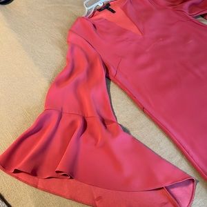 BCBG Maxazaria V Neck Long Sleeve Dress XS